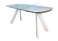 Luxury Contemporary Dining Table Heavy Duty Steel Legs With Chinese Ceramic
