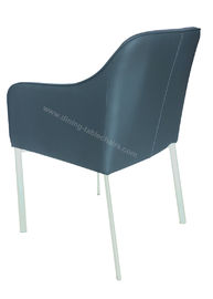 Robust Legs PU Dining Chairs , Elegant Chrome Office Chair Maintain Free